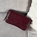ALANA - BURGUNDY TEXTURA CROCO