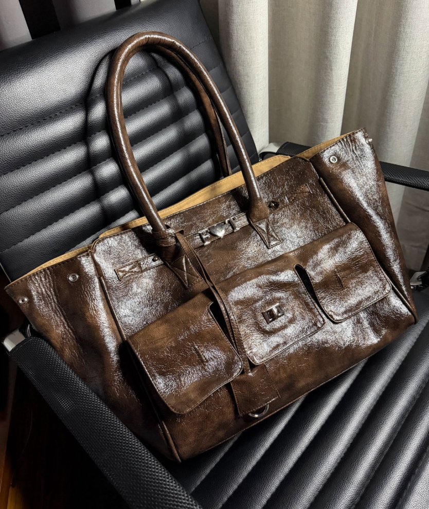ELENA TOTE - WET CHOCOLATE