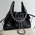 COCO 25 SMALL - NEGRO - HERRAJE PLATA