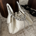 COCO 25 SMALL - HUESO - HERRAJE PLATA (Copia)