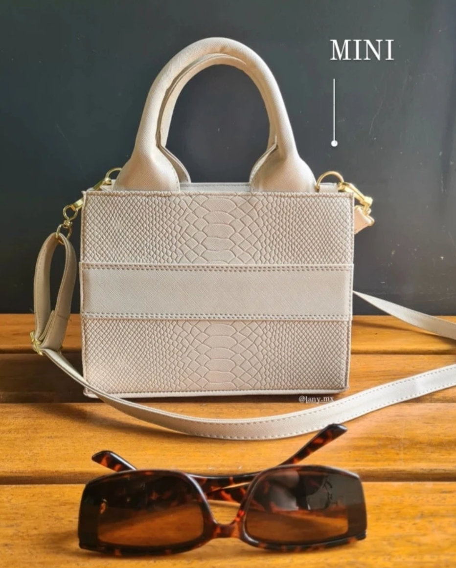 TOTE BAG CLÁSICA MINI - HUESO