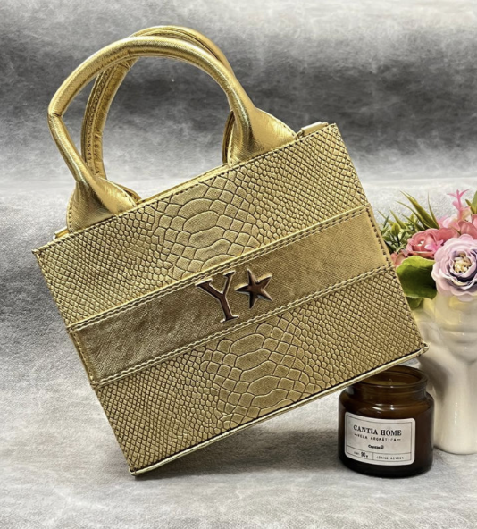 TOTE BAG CLÁSICA MINI - DORADO