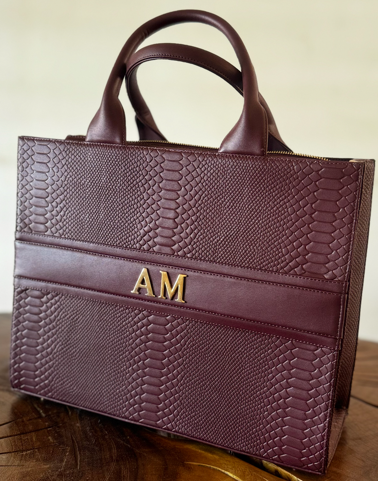 TOTE BAG PREMIUM GRANDE - BURGUNDY