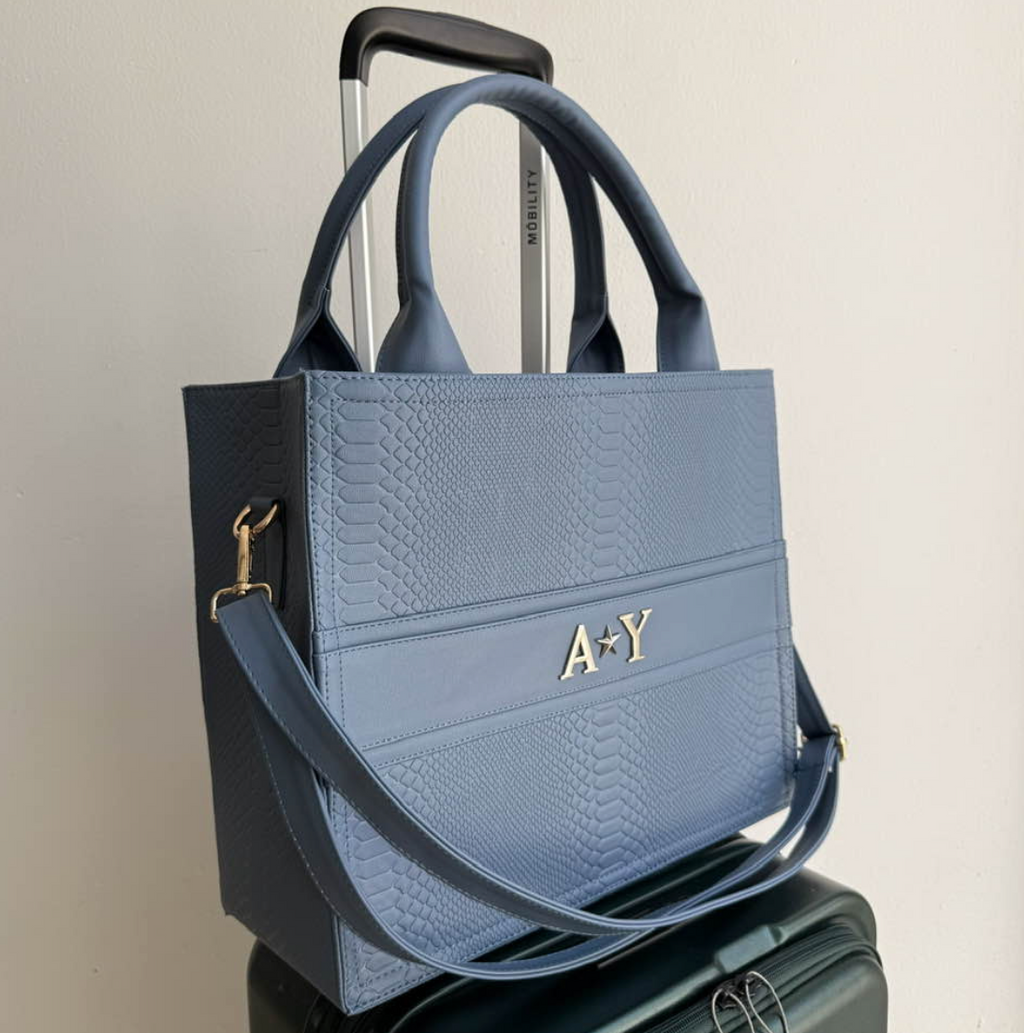 TRAVEL TOTE - AZUL MEZCLILLA PITÓN