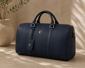 TRAVEL BAG - AZUL MARINO PITÓN - HERRAJE DORADO