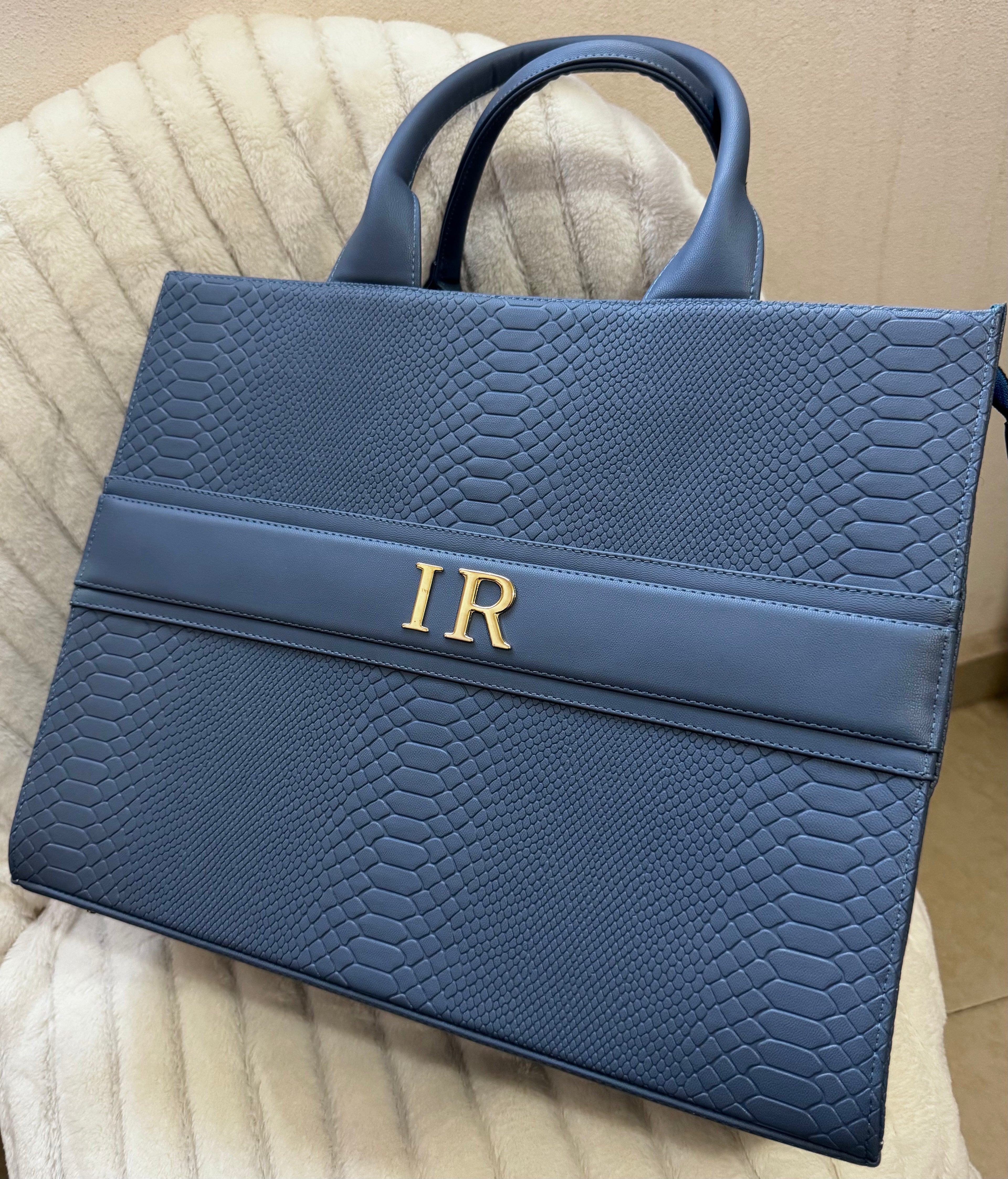 TOTE BAG PREMIUM GRANDE - AZUL MEZCLILLA