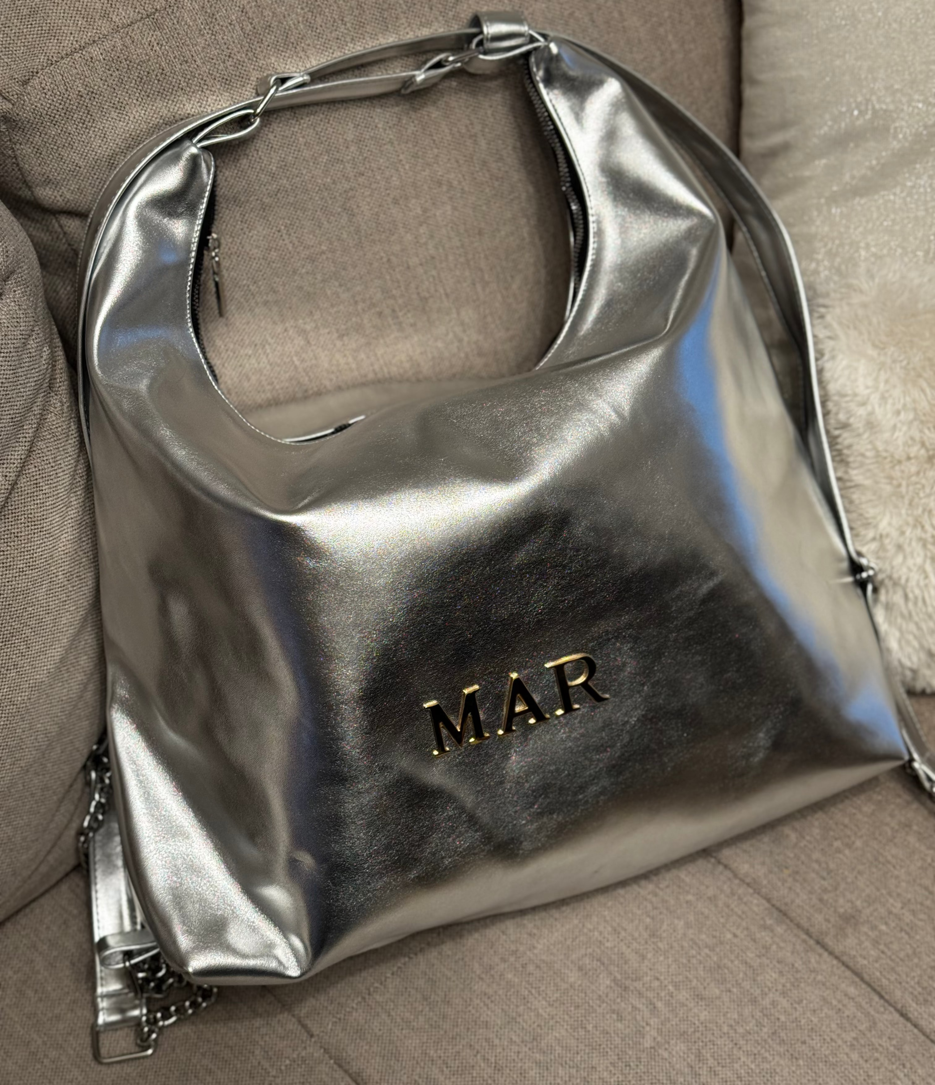 MAGDALENA (BOLSA/MOCHILA) - PLATEADO