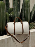 TRAVEL BAG - HUESO C/ CAMEL - PITÓN