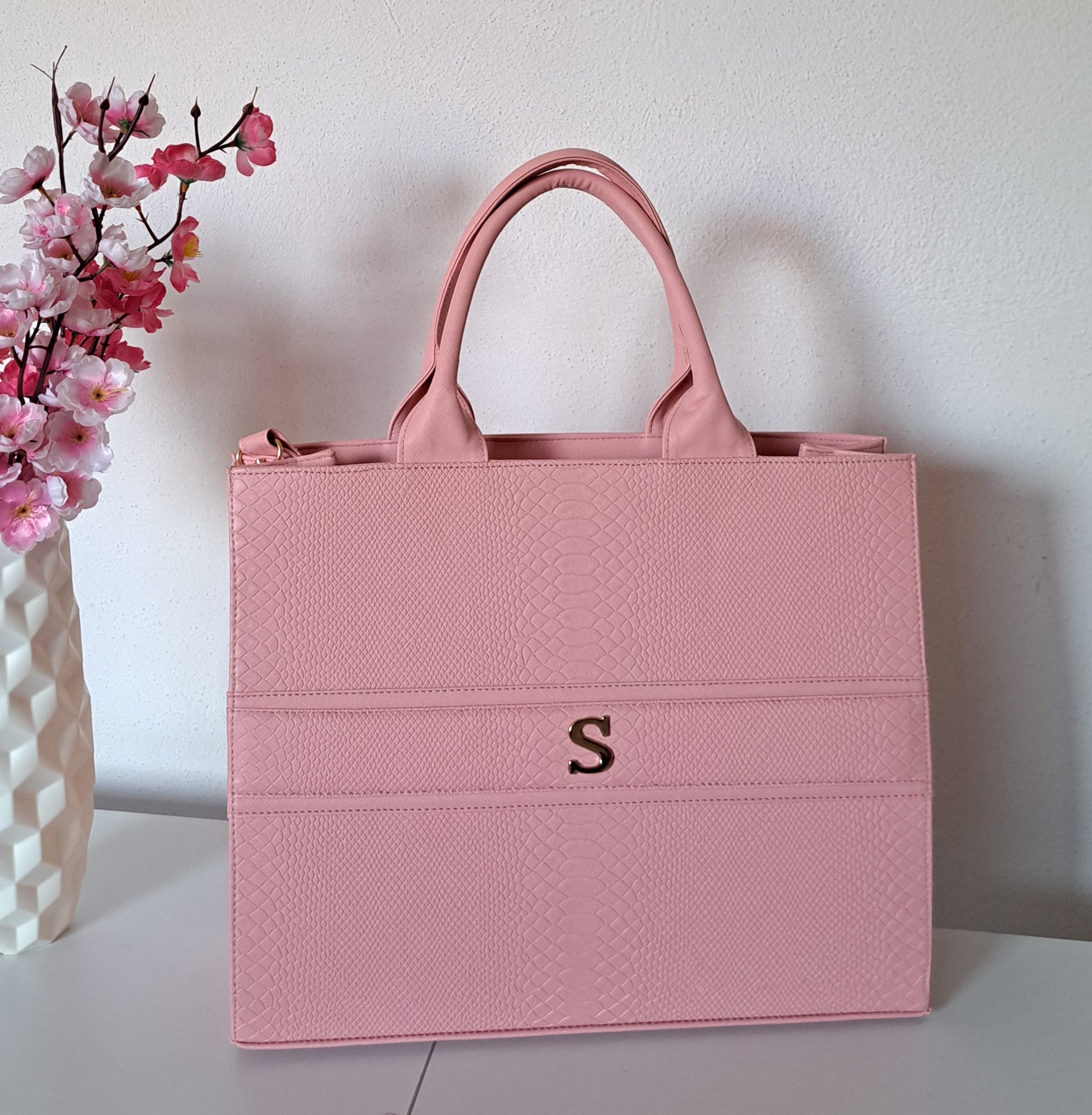 TOTE BAG CLÁSICA GRANDE - ROSA PARAÍSO