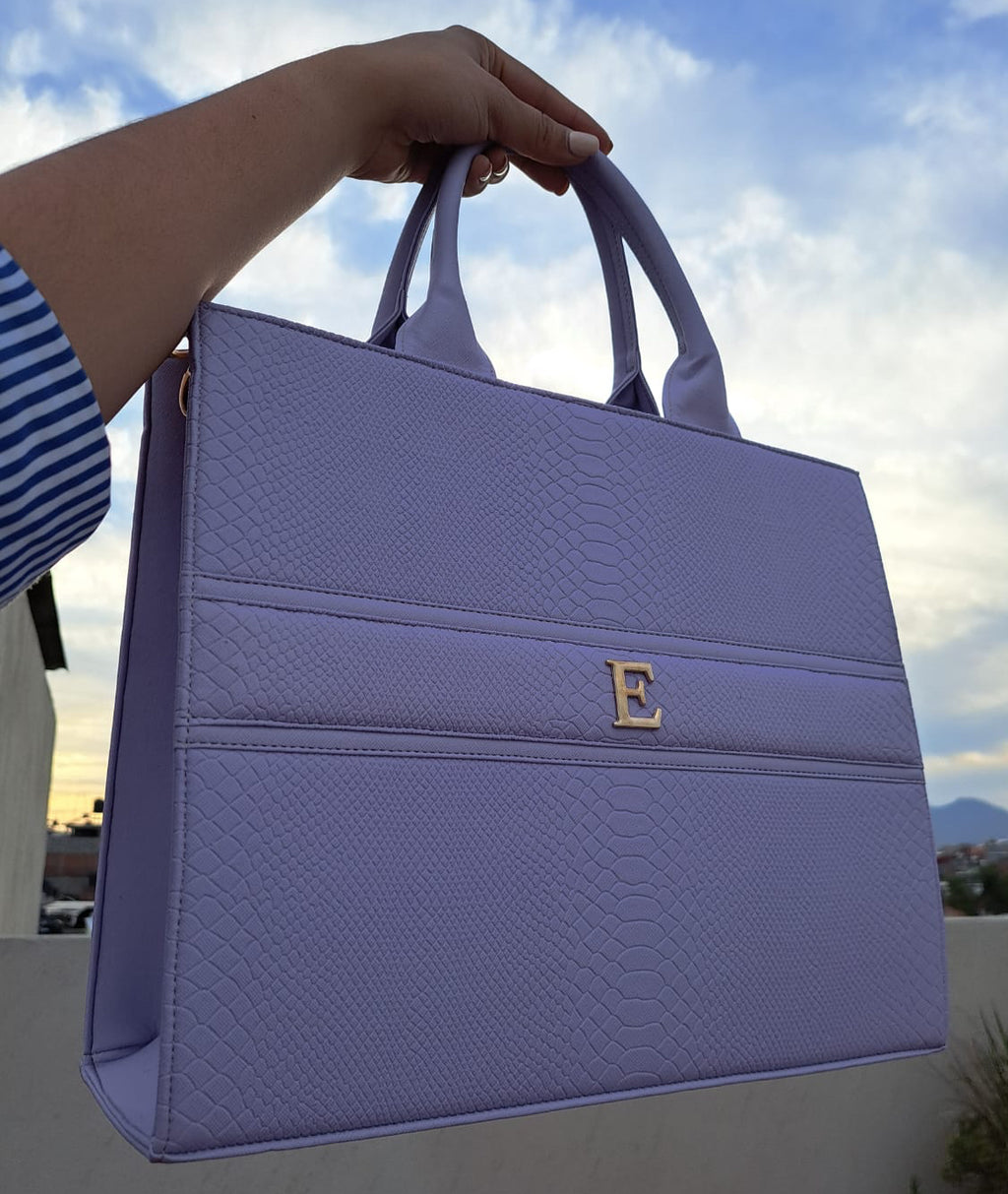 TOTE BAG CLÁSICA GRANDE - LILA
